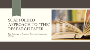 PowerPoint on the Scaffolded Research Assignment