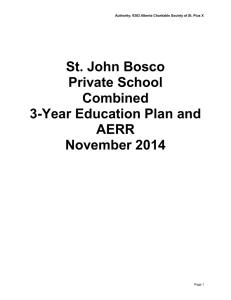 Requirements and Sample Format for School Board November