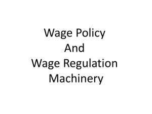 wage policy and wage regulation machinery