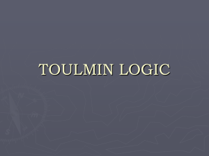 TOULMIN LOGIC