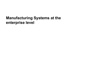Topic 1: Manufacturing Systems