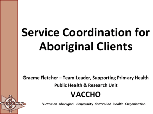 Service Coordination for Aboriginal Clients