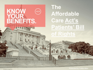The Affordable Care Act's Patients' Bill of Rights