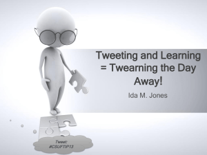 Tweeting and Learning=Twearning the Day Away