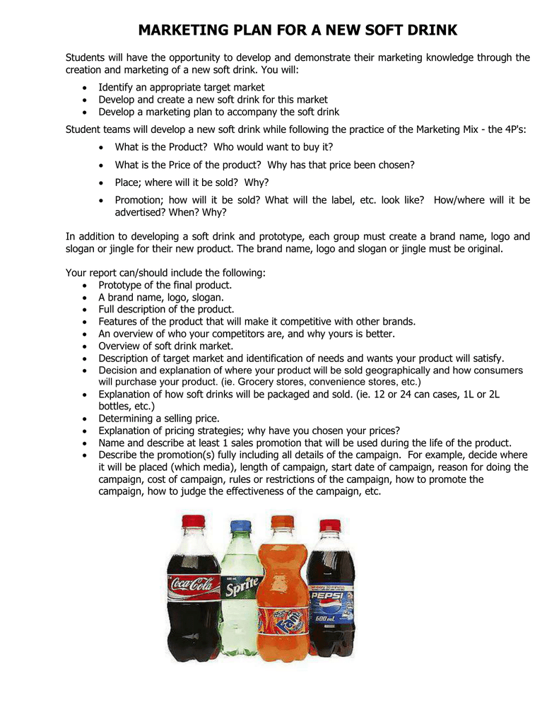 soft drink company business plan