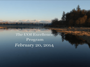 The UOI Excellence Program