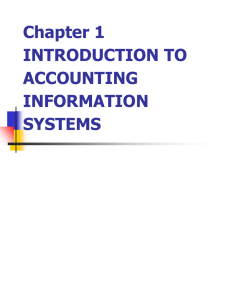 Chapter 1 INTRODUCTION TO ACCOUNTING INFORMATION