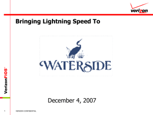 Waterside Presentation from Verizon