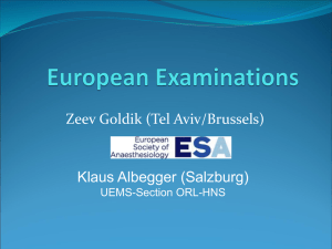 European Examinations - UEMS