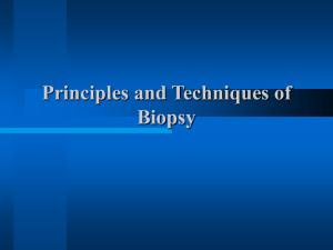 Biopsy in oral surgery