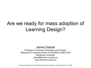 Next steps for LAMS and Learning Design