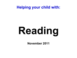 Reading workshop for Reception parents