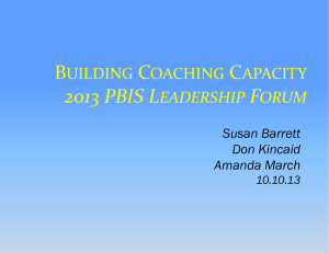 Building Coaching Capacity