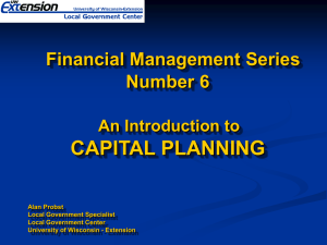 An Introduction to Capital Planning
