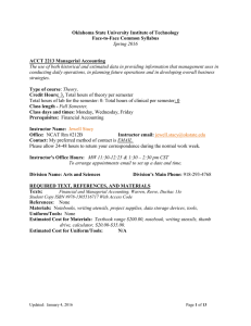 ACCT 2213 - OSU Institute of Technology