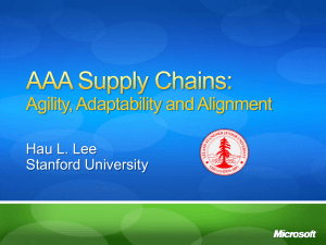 AAA Supply Chains: Agility, Adaptability, and Alignment