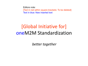 oneM2M Standardization