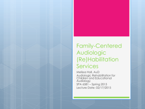 Family-Centered Audiologic Habilitation Services