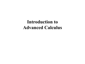 Introduction to Advanced Calculus