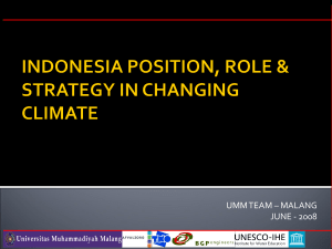 INDONESIA POSITION, ROLE & STRATEGY IN