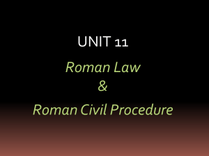 Roman Law & Roman Civil Procedure