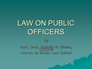 LAW ON PUBLIC OFFICERS