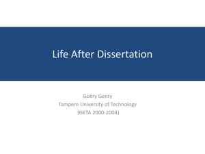 Life After Dissertation