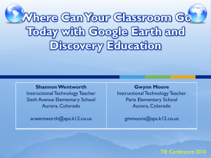 Making Social Studies Come Alive with Google Earth and Discovery
