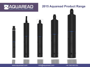2015 Aquaread Product Range Presentation