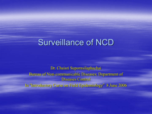 Integrated framework for surveillance and prevention of NCD risk