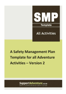 Safety Management Plan (SMP) template