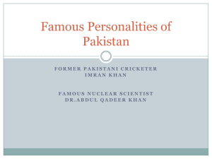 Famous Personalities of Pakistan