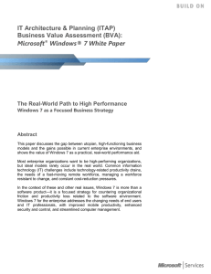 (BVA): Microsoft Windows 7 White Paper