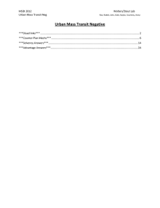 Urban Mass Transit Negative 1 – MSDI 2012