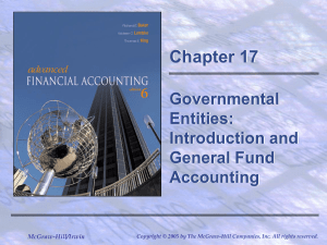 Chapter 17 Governmental Entities: Introduction and General Fund