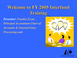 Interfund Training FY 2005 - PowerPoint - Auditor