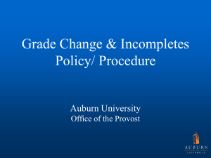 grade change - Auburn University