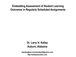 Embedding Assessment of Student Learning Outcomes in - NC-NET