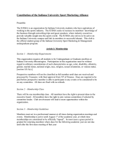 Constitution of the Indiana University Sport Marketing Alliance