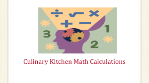 PowerPoint - Culinary Kitchen Math Calculations