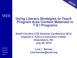 Literacy Strategies To Teach T&I Content[1]