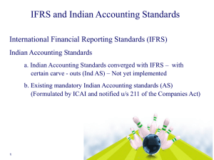 Difference between IFRS and existing Indian Accounting Standards