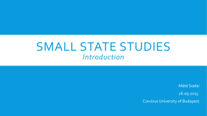 Small state studies Introduction