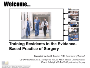 Training Residents in the Evidence