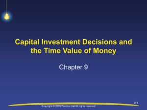 Present value of net cash inflows