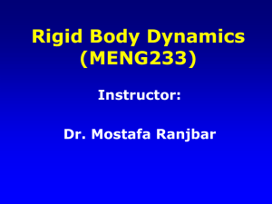 Rigid Body Dynamics - Department of Mechanical Engineering
