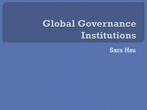 Week 4 Global Governance & Global Financial Regulation