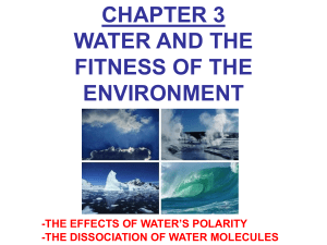 Unit 3 Biochemistry Chp 3 Water PPT