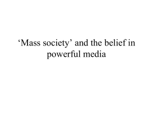 'Mass society' and the belief in powerful media