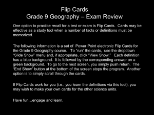 Flip Cards – Grade 9 Academic Science